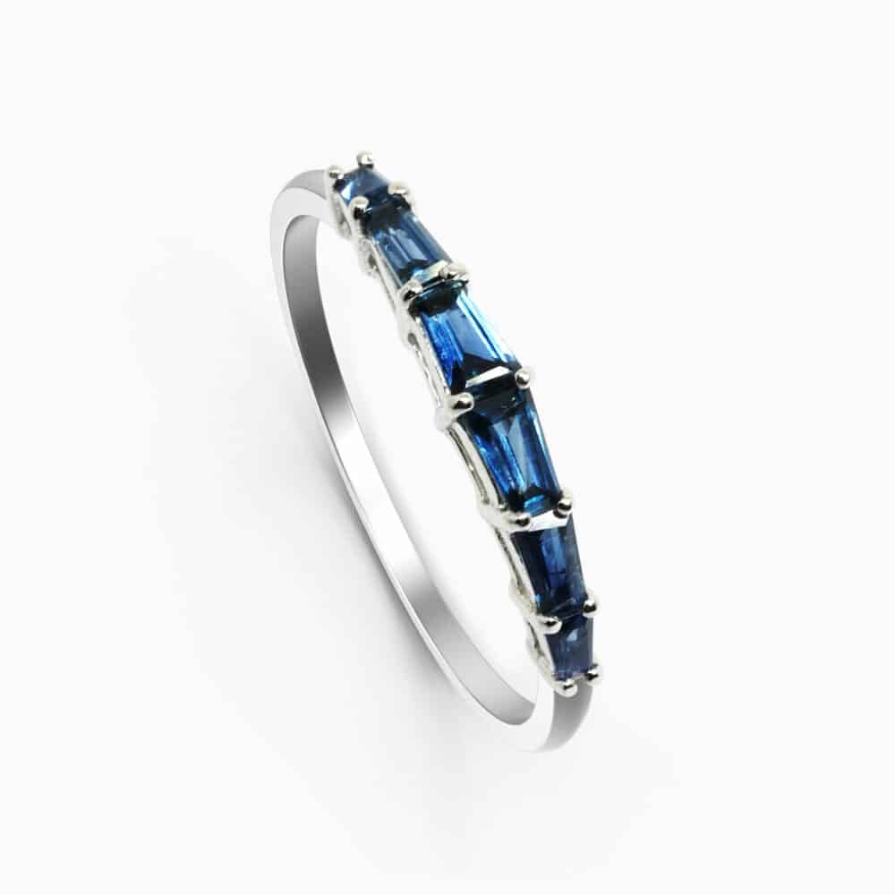 ♢N♢K18 アクアマリン＆カイアナイト セットチャーム 18K White Gold - Duang Kaew Jewelry Manufacturer